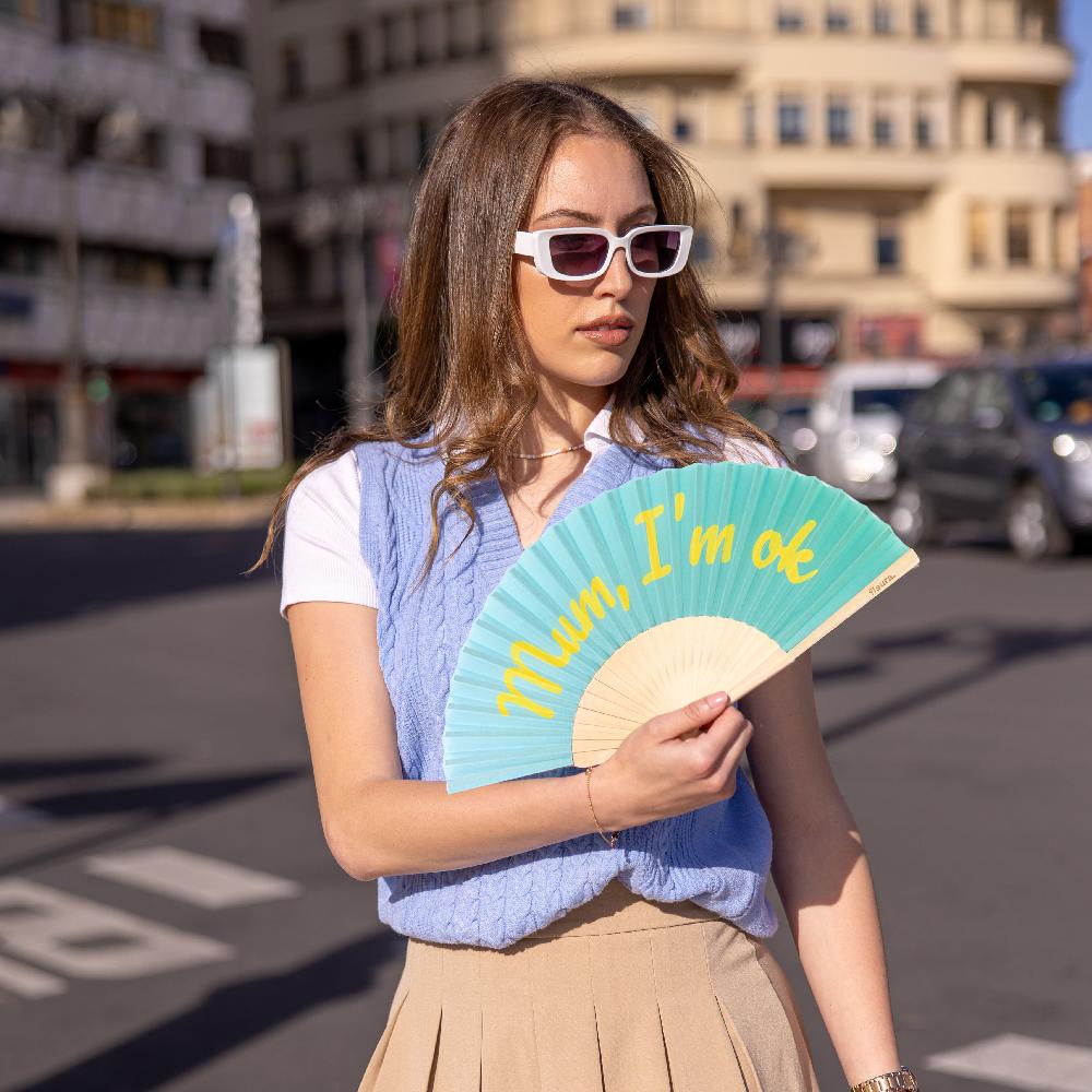 Fisura Abanico "Mum I'm Ok" Azul