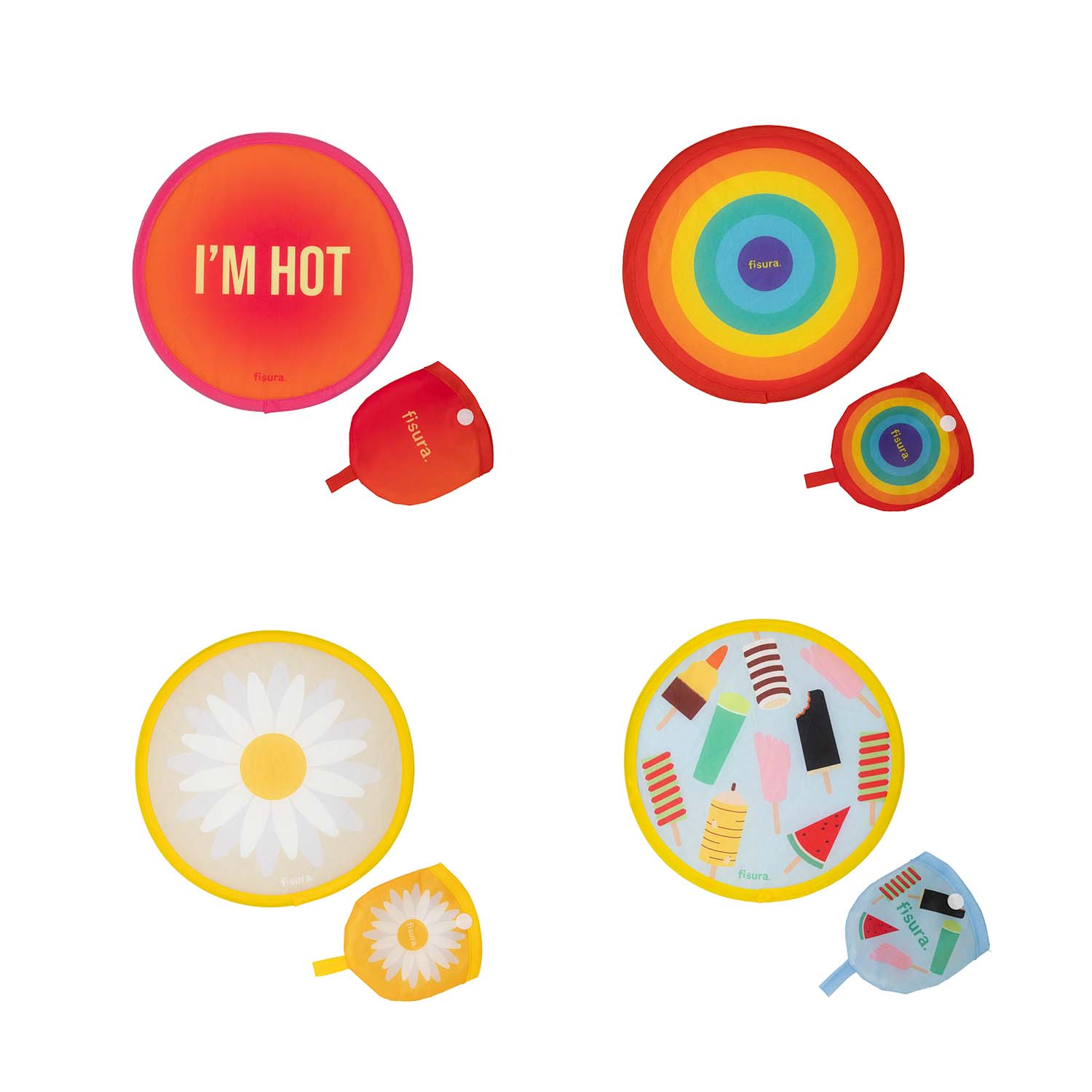 Fisura Abanico plegable pack mixto 4 unidades