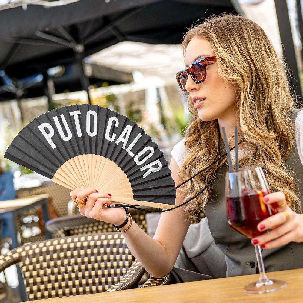 Fisura Abanico "Puto Calor" Negro