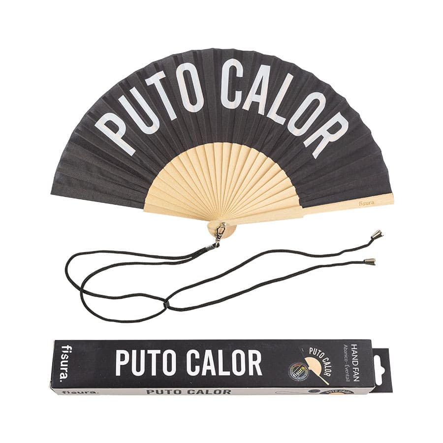 Fisura Abanico "Puto calor" negro