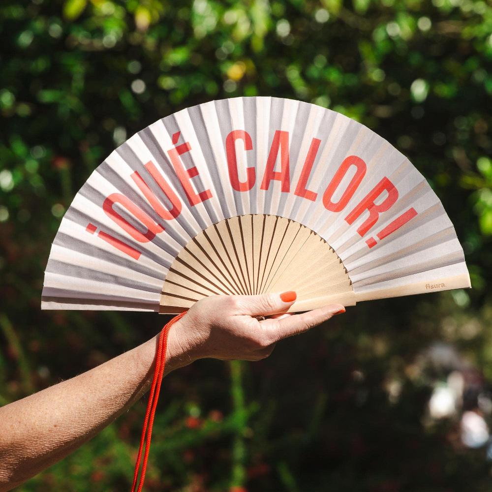 Fisura Abanico "Qué Calor" Beige