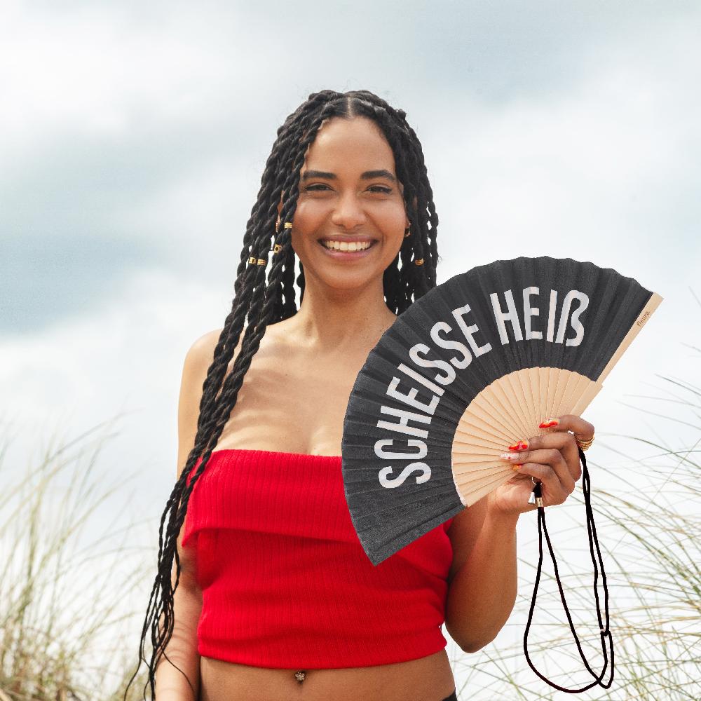 Fisura Abanico "Scheisse Heiß" Negro