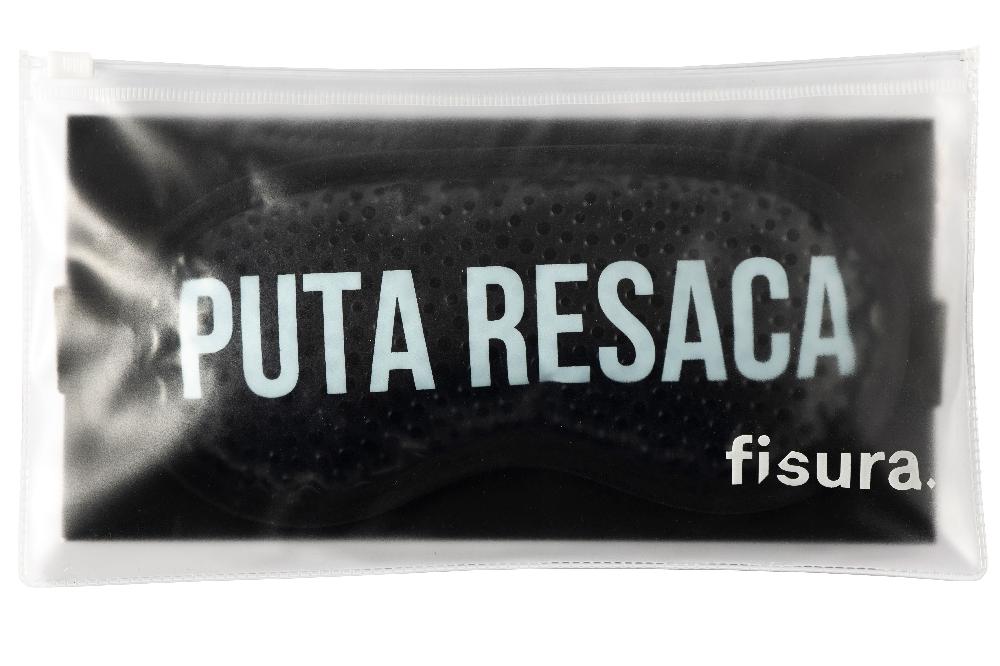 Fisura Antifaz De Gel “Puta Resaca” Negro