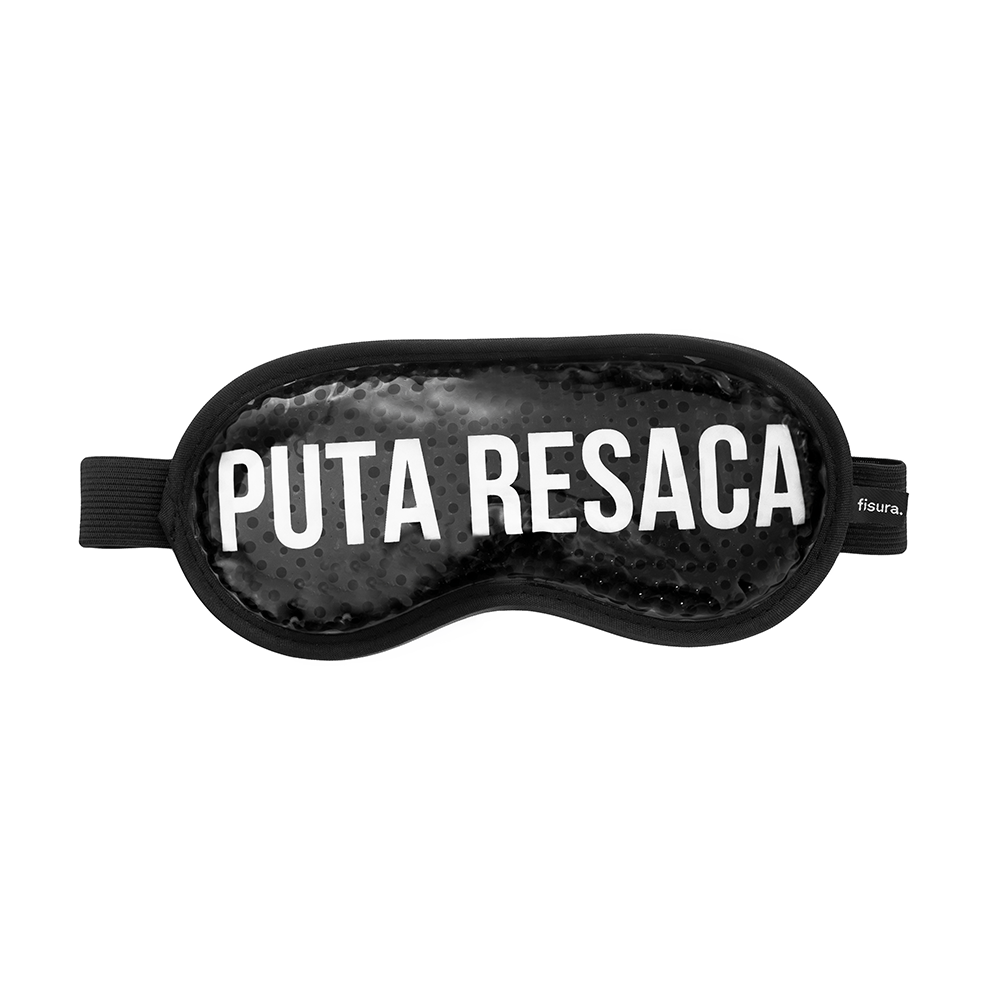 Fisura Antifaz de gel “Puta resaca” negro