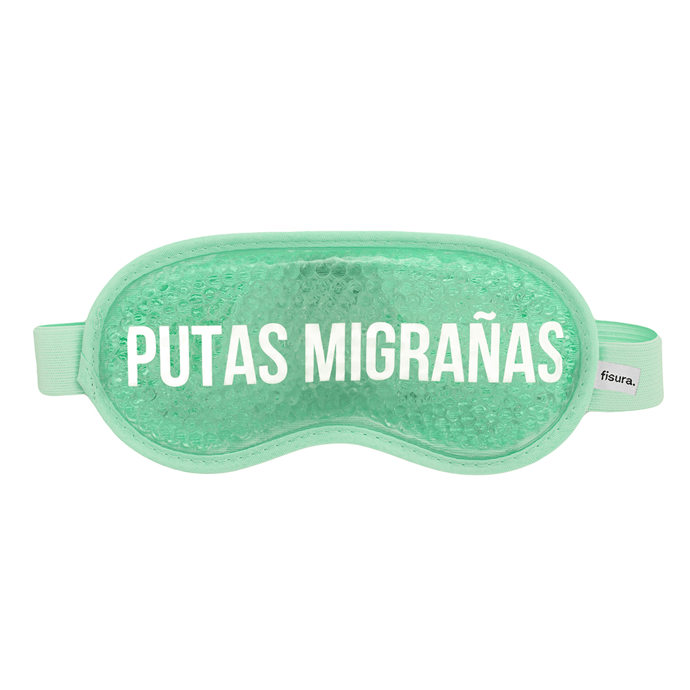 Fisura Antifaz de gel “Putas migrañas” verde menta