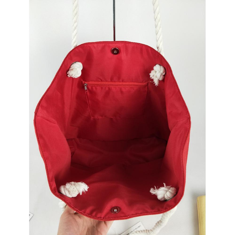 Fisura Bolso De Playa "Love" Rojo