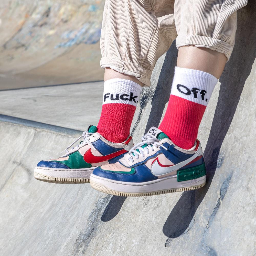 Fisura Calcetines Unisex "Fuck Off" Viva Magenta