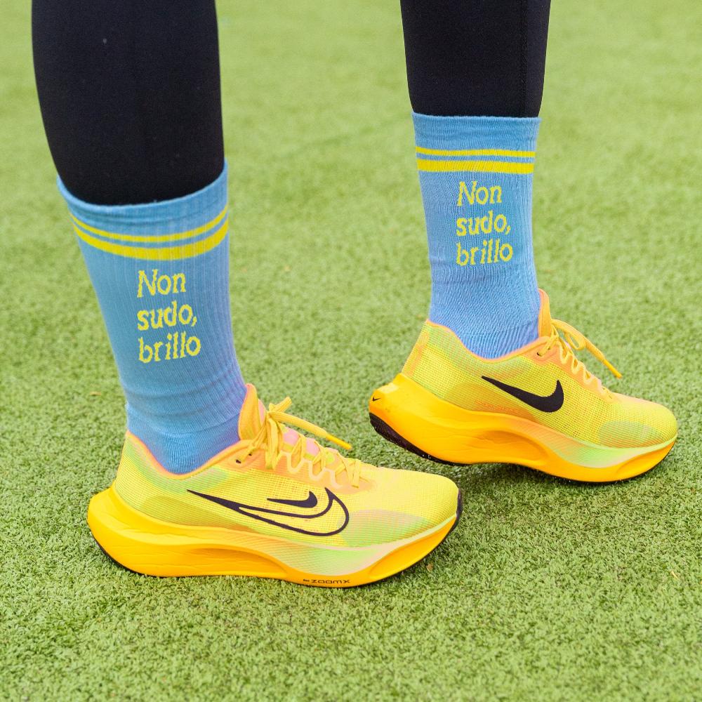 Fisura Calcetines Unisex “Non Sudo Brillo” Azul