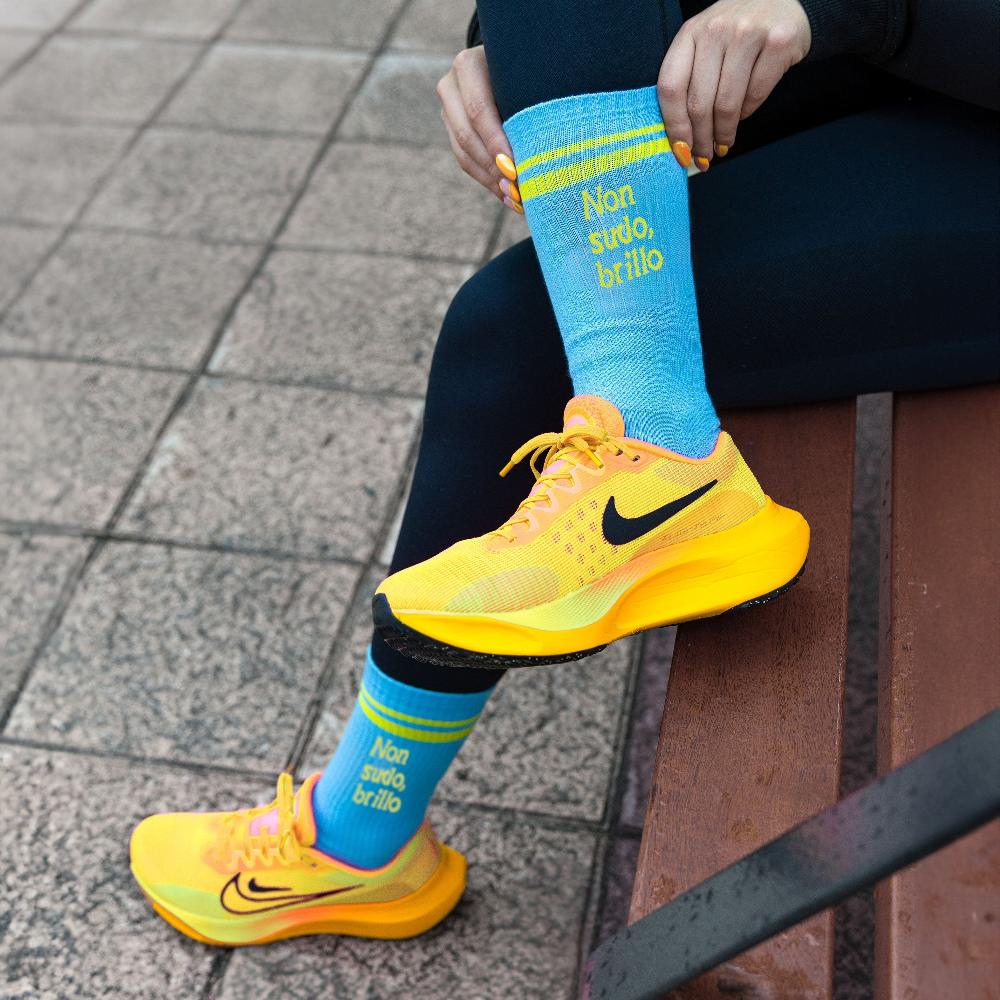 Fisura Calcetines Unisex “Non Sudo Brillo” Azul