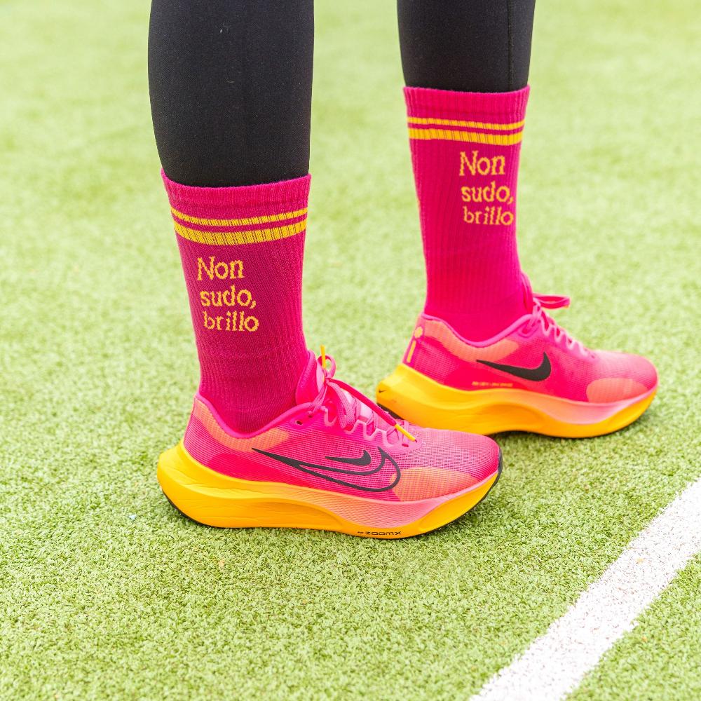 Fisura Calcetines Unisex “Non Sudo Brillo” Rosa
