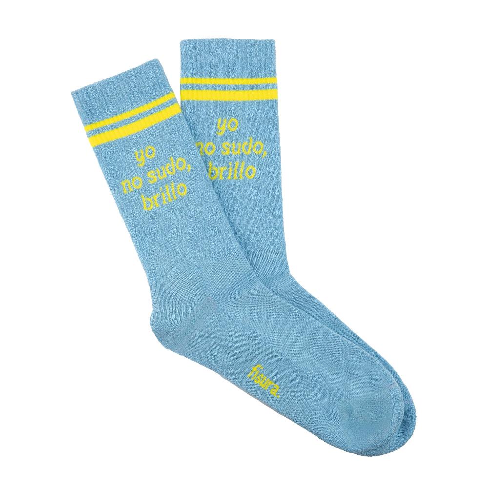 Fisura Calcetines Unisex “Yo no sudo brillo” azul