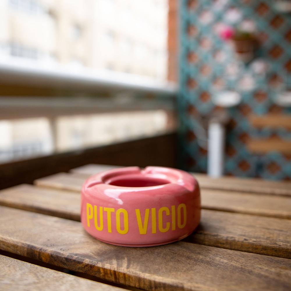 Fisura Cenicero “Puto Vicio” Rosa