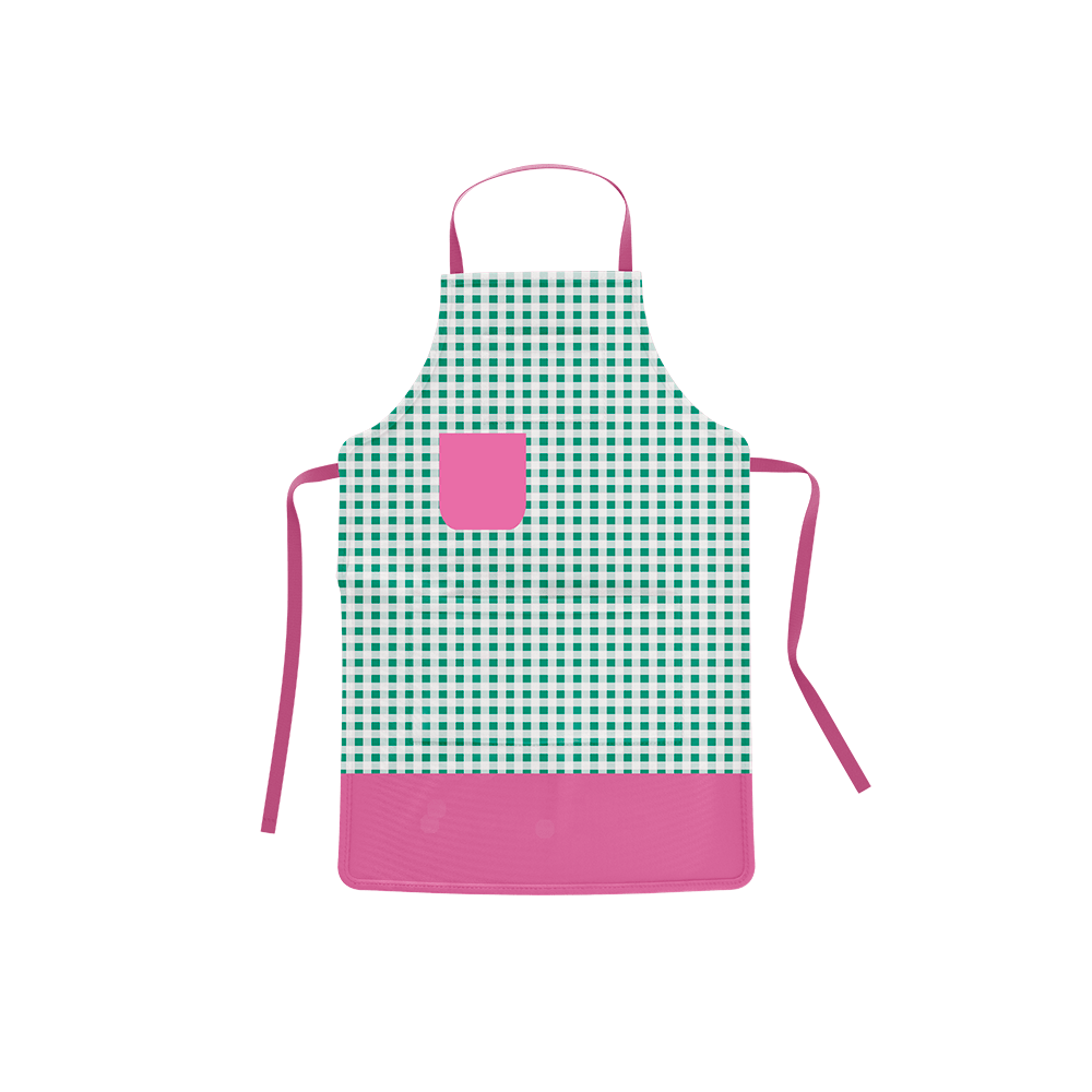 Fisura Delantal de cocina cuadros vichy verde