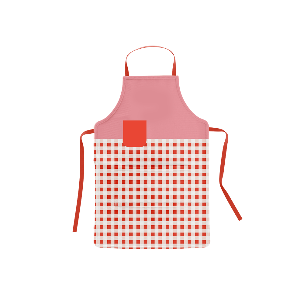 Fisura Delantal de cocina vichy rojo