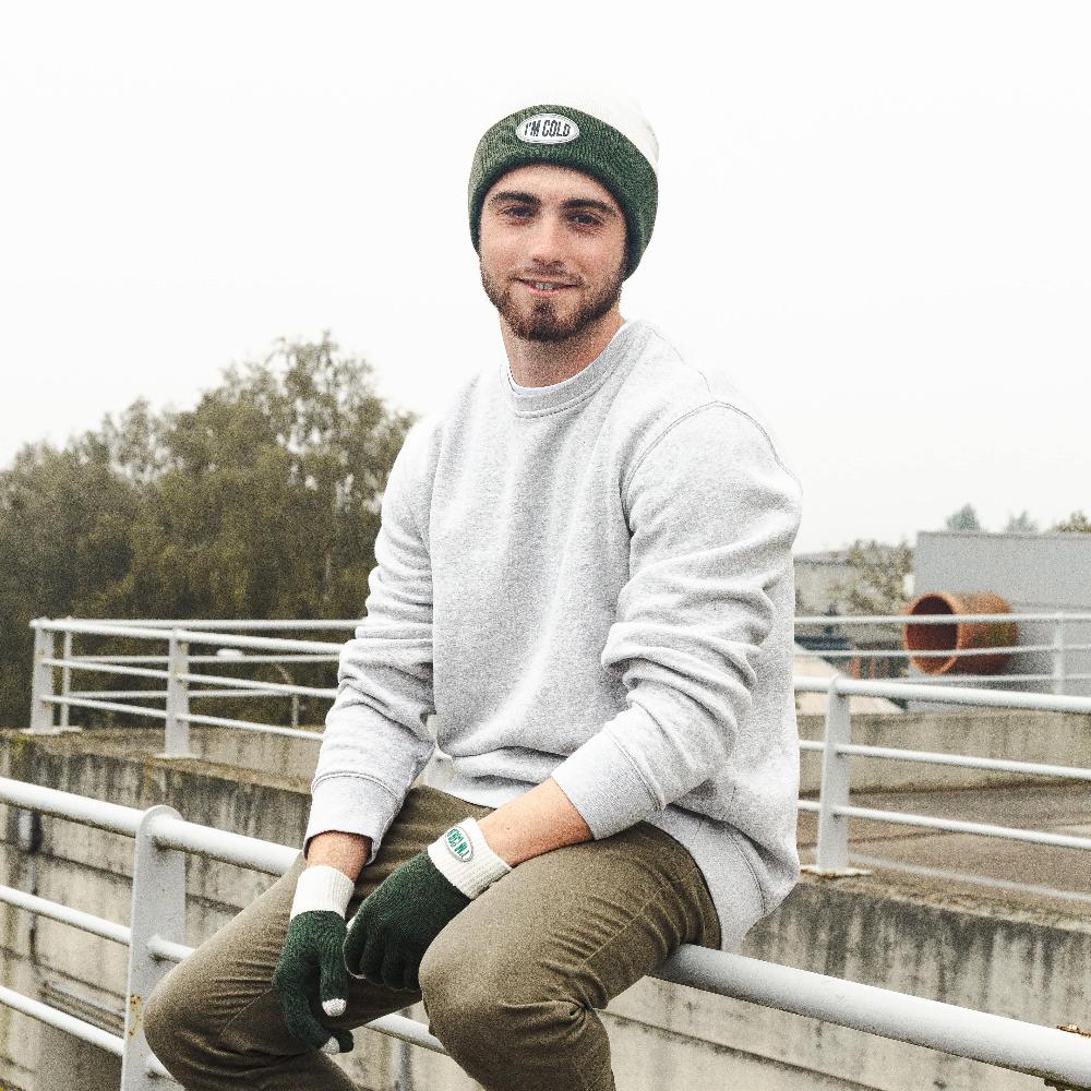 Fisura Gorro "I'm Cold" Gris Y Verde