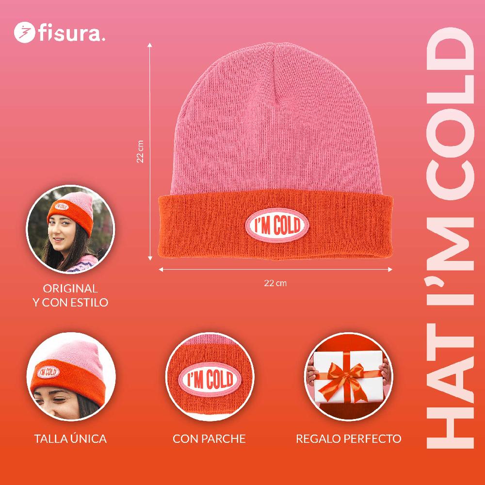 Fisura Gorro "I'm Cold" Rosa Y Rojo