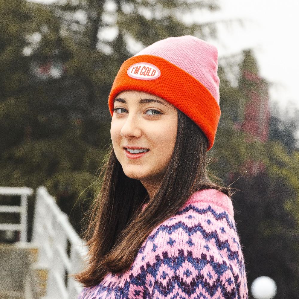 Fisura Gorro "I'm Cold" Rosa Y Rojo
