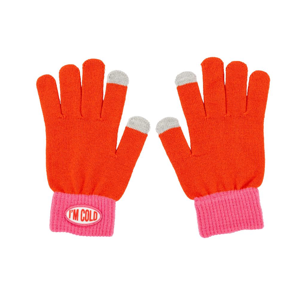 Fisura Guantes "I'm cold" rojo y rosa
