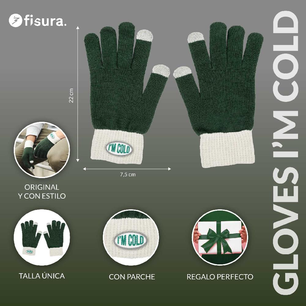 Fisura Guantes "I'm Cold" Verde Y Gris