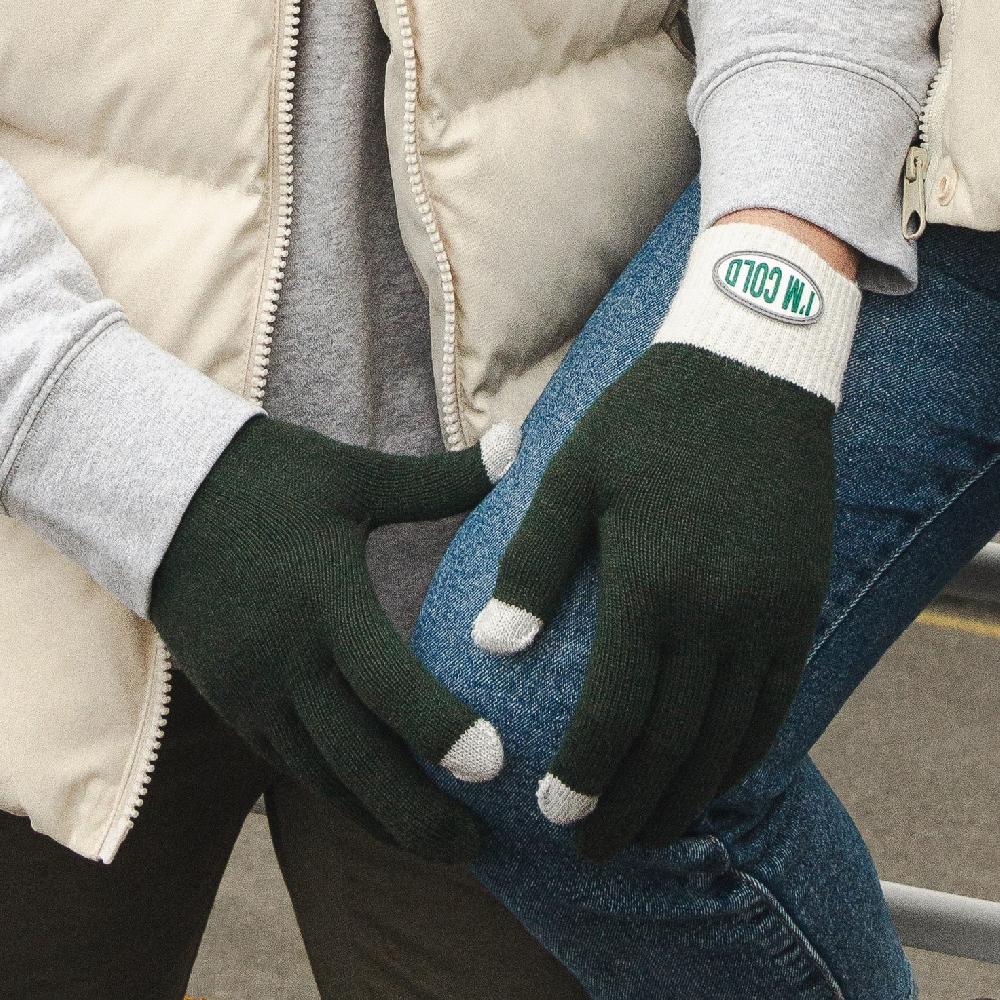 Fisura Guantes "I'm Cold" Verde Y Gris