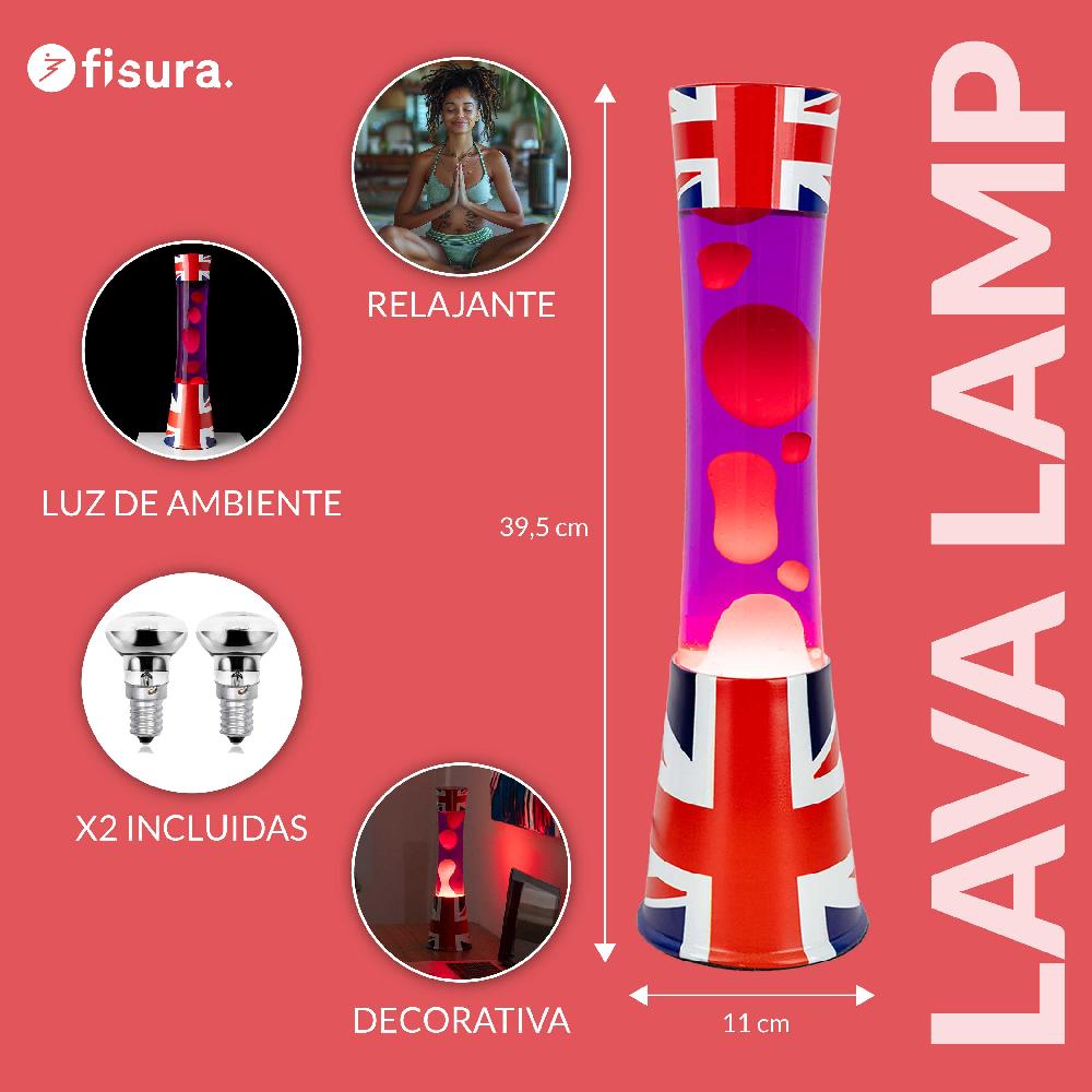Fisura Lámpara De Lava "bandera UK"