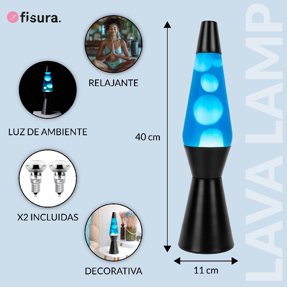 Fisura Lámpara De Lava "bullet" Azul
