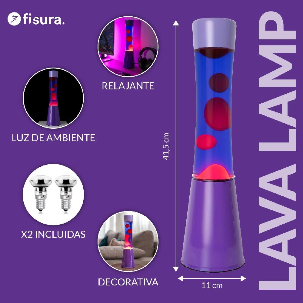 Fisura Lámpara De Lava Degradado Morado