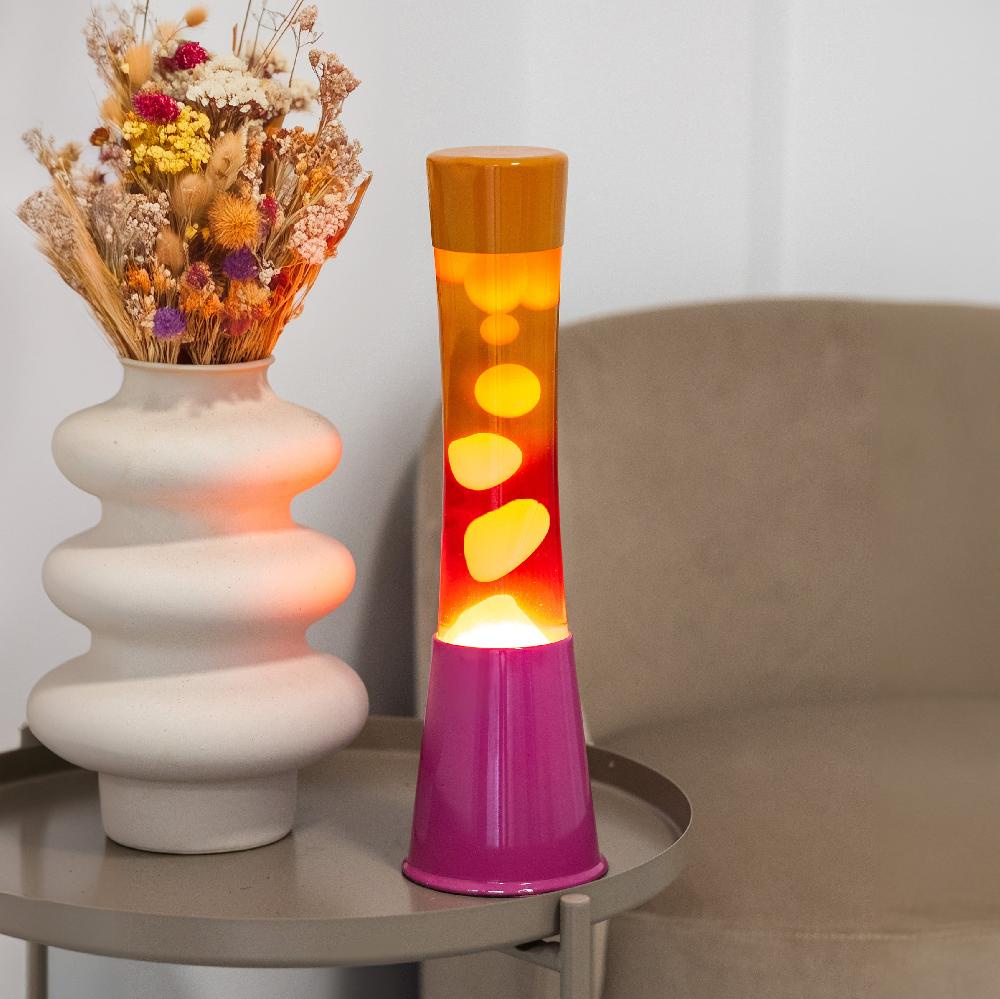 Fisura Lámpara De Lava Degradado Rosa Y Naranja