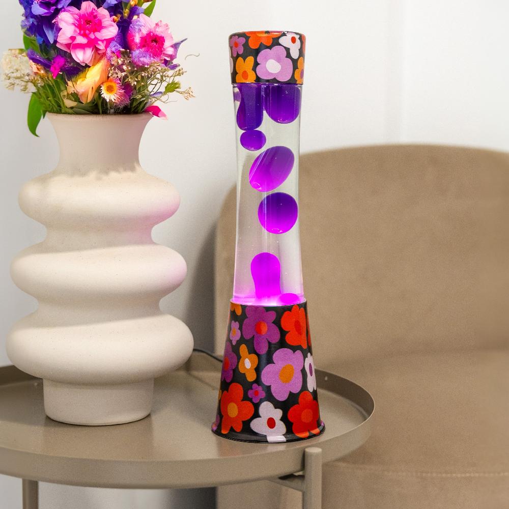 Fisura Lámpara De Lava "flores Vintage"