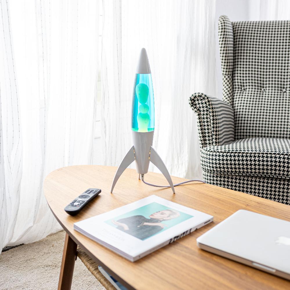 Fisura Lámpara De Lava Rocket Azul