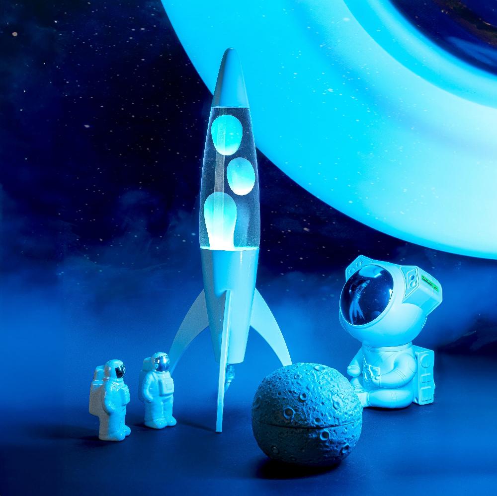 Fisura Lámpara De Lava Rocket Azul