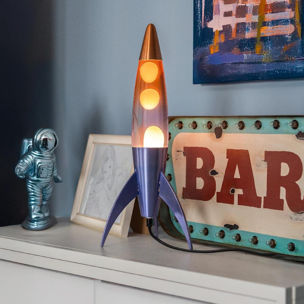 Fisura Lámpara De Lava Rocket Degradado Azul