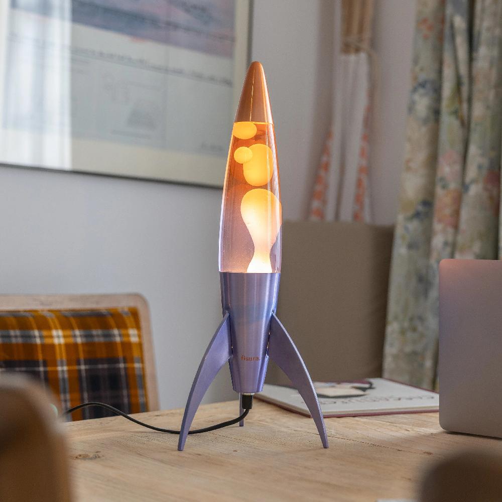 Fisura Lámpara De Lava Rocket Degradado Azul