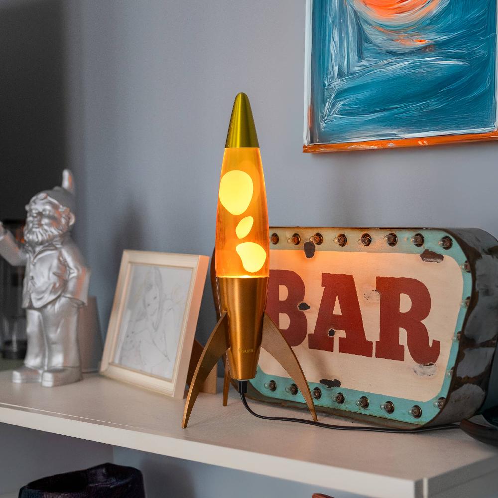 Fisura Lámpara De Lava Rocket Degradado Naranja