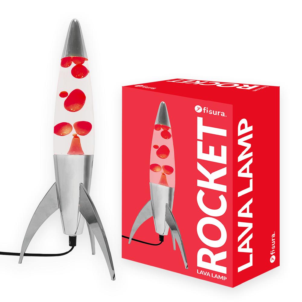 Fisura Lámpara de lava rocket roja