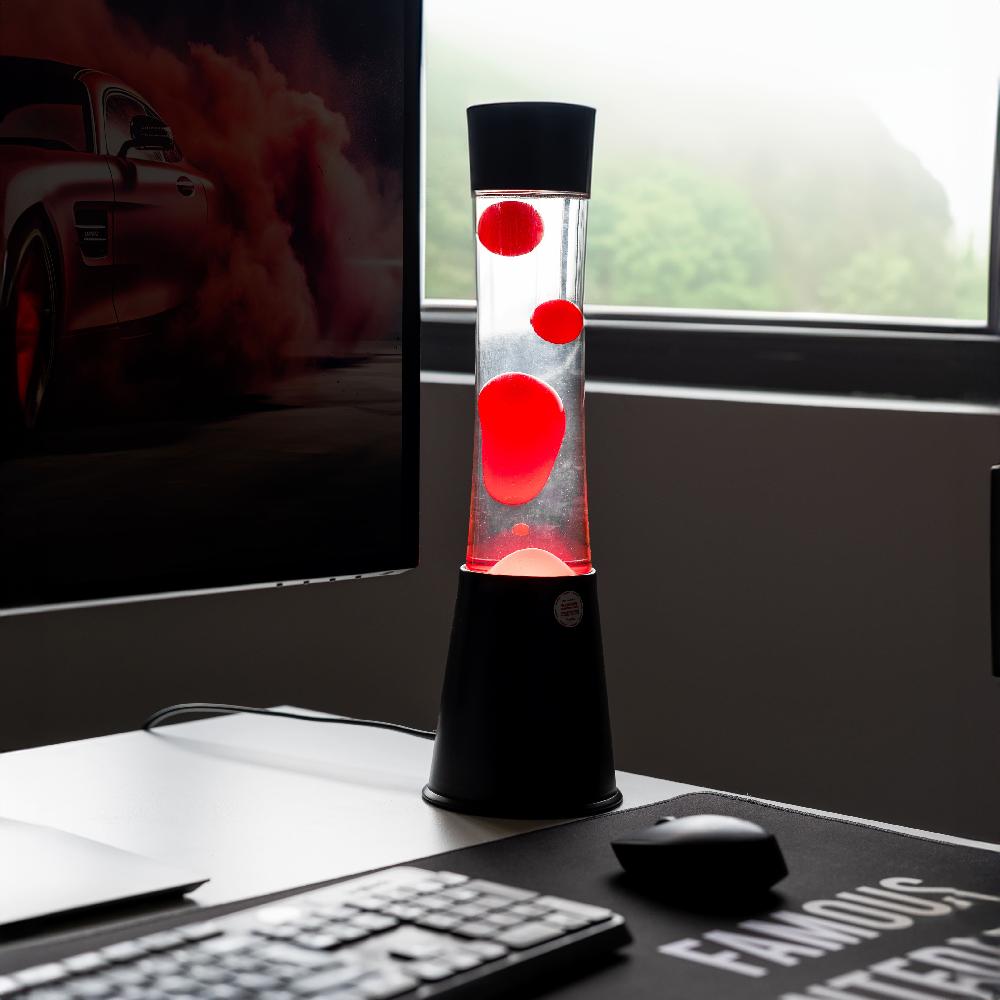 Fisura Lámpara De Lava Roja Y Negra