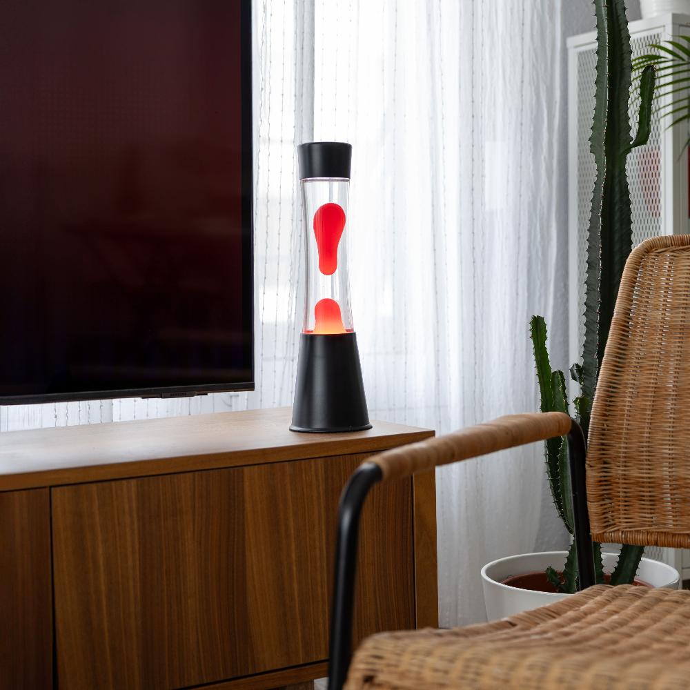 Fisura Lámpara De Lava Roja Y Negra