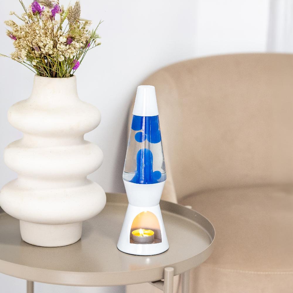 Fisura Lámpara De Lava Vela Azul
