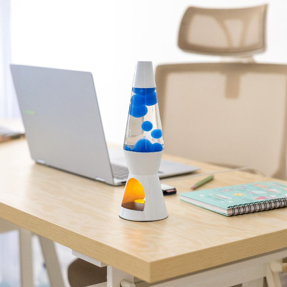 Fisura Lámpara De Lava Vela Azul