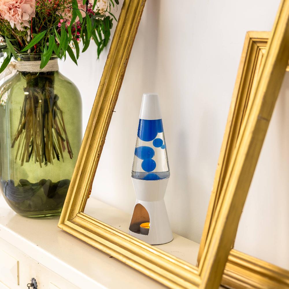 Fisura Lámpara De Lava Vela Azul