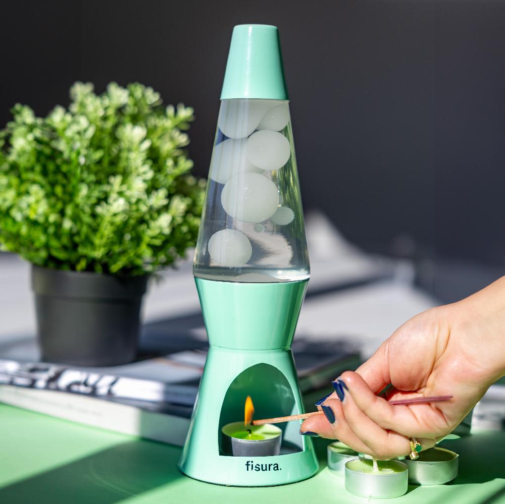 Fisura Lámpara De Lava Vela Menta