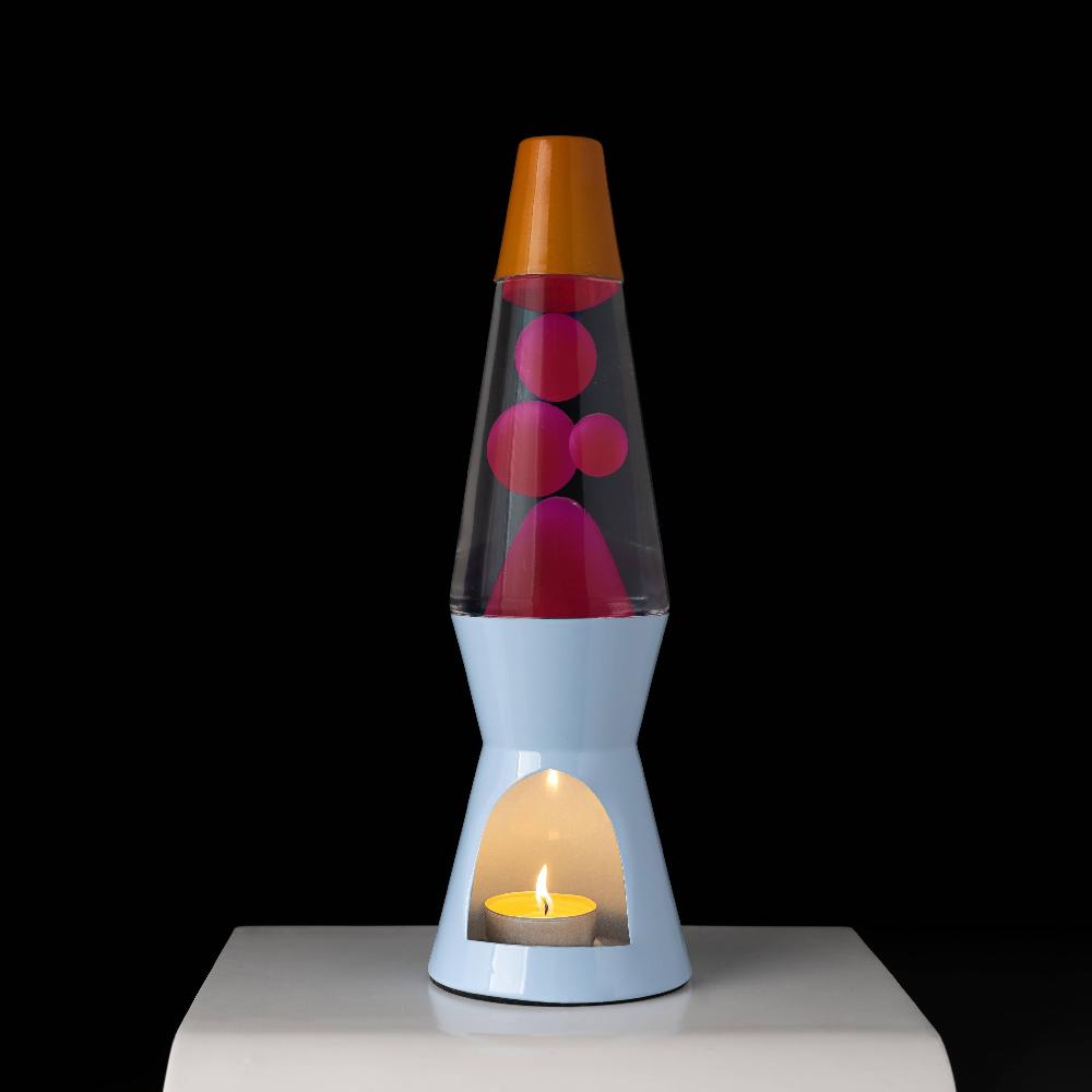 Fisura Lámpara De Lava Vela Naranja Rosa Y Azul