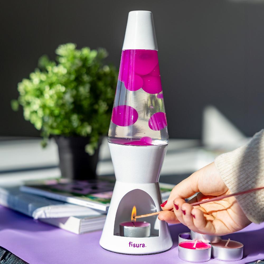 Fisura Lámpara De Lava Vela Rosa