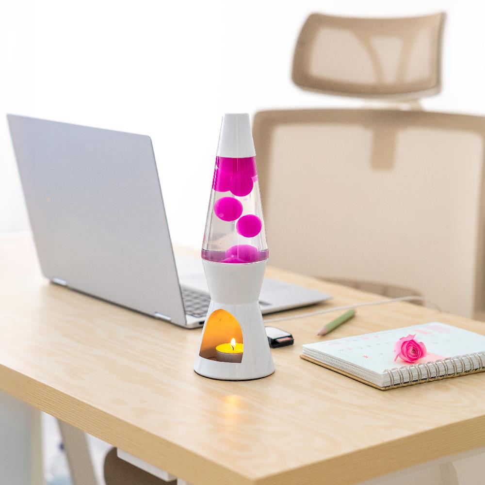 Fisura Lámpara De Lava Vela Rosa