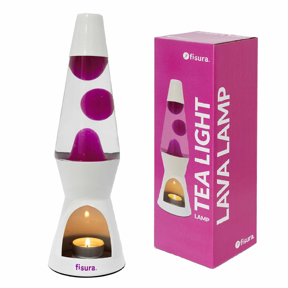 Fisura Lámpara de lava vela rosa