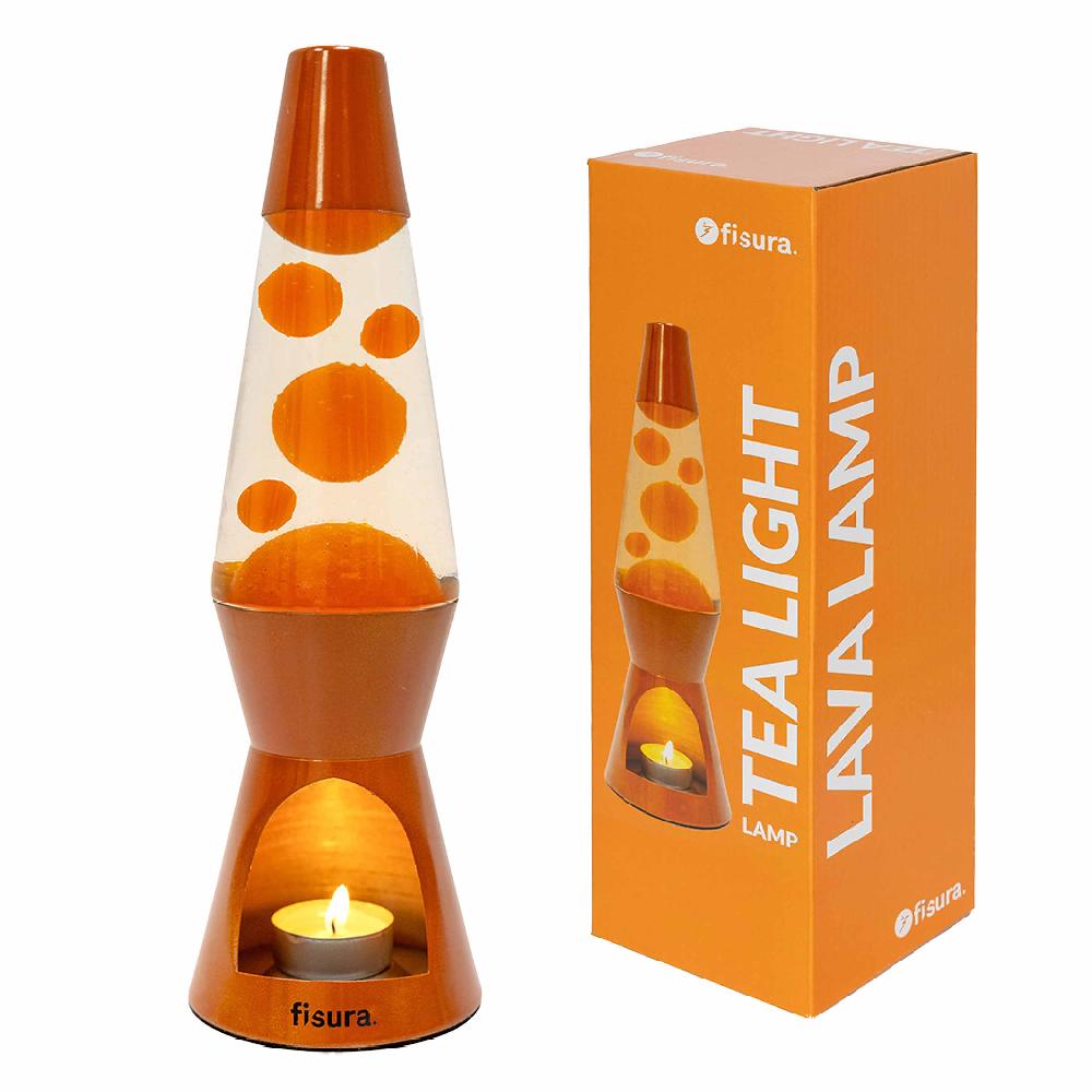 Fisura Lámpara de lava vela terracota