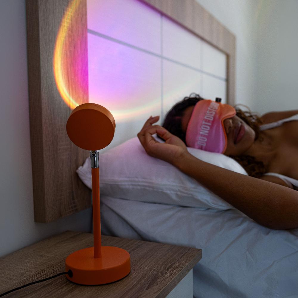 Fisura Lámpara De Mesa "Atardecer" Naranja