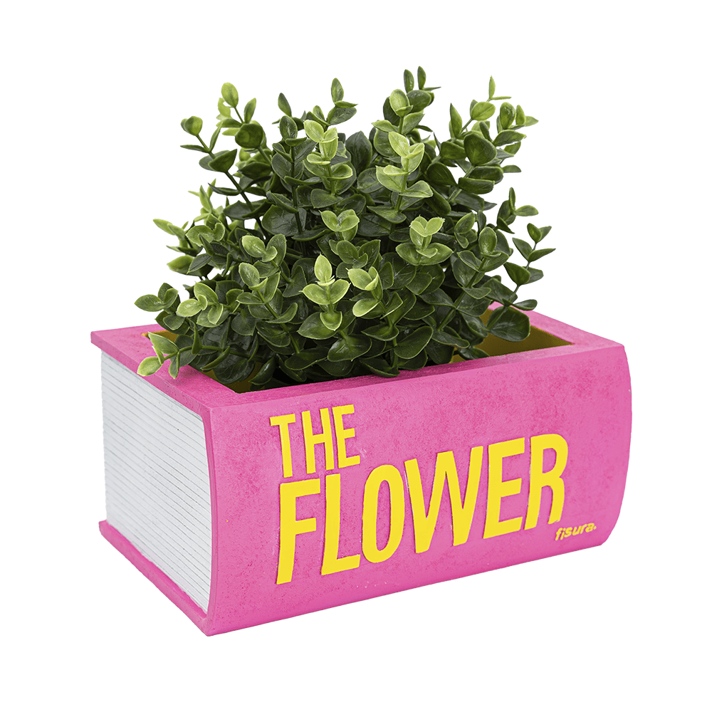 Fisura Macetero libro "The flower" rosa