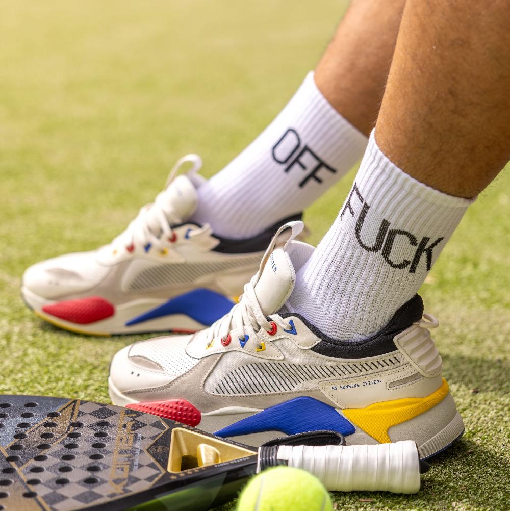 Fisura Par De Calcetines Chico "Fuck Off" - Blanco