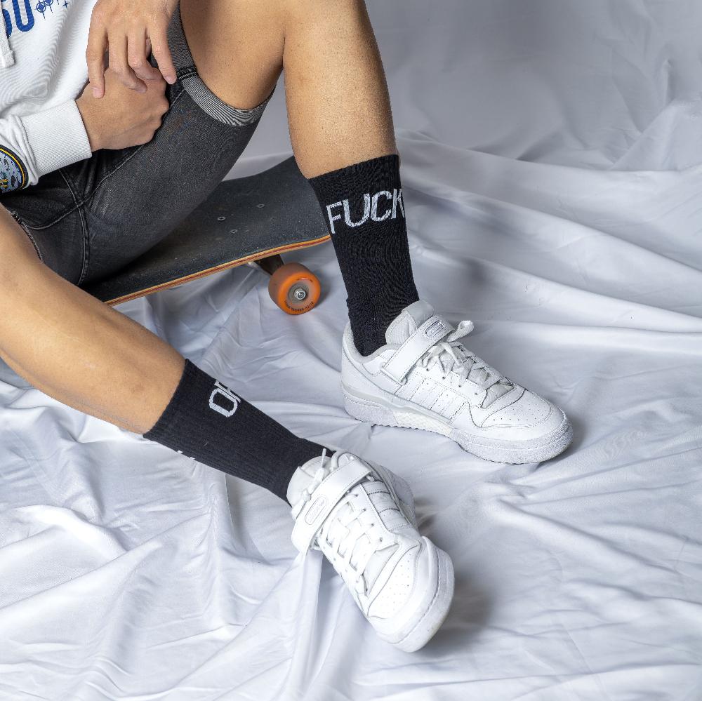 Fisura Par De Calcetines Chico "Fuck Off" - Negro